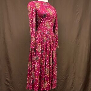 Basque waist maxi dress